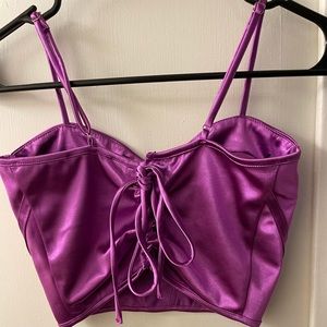 Mixed threads Los Angeles cropped corset tank